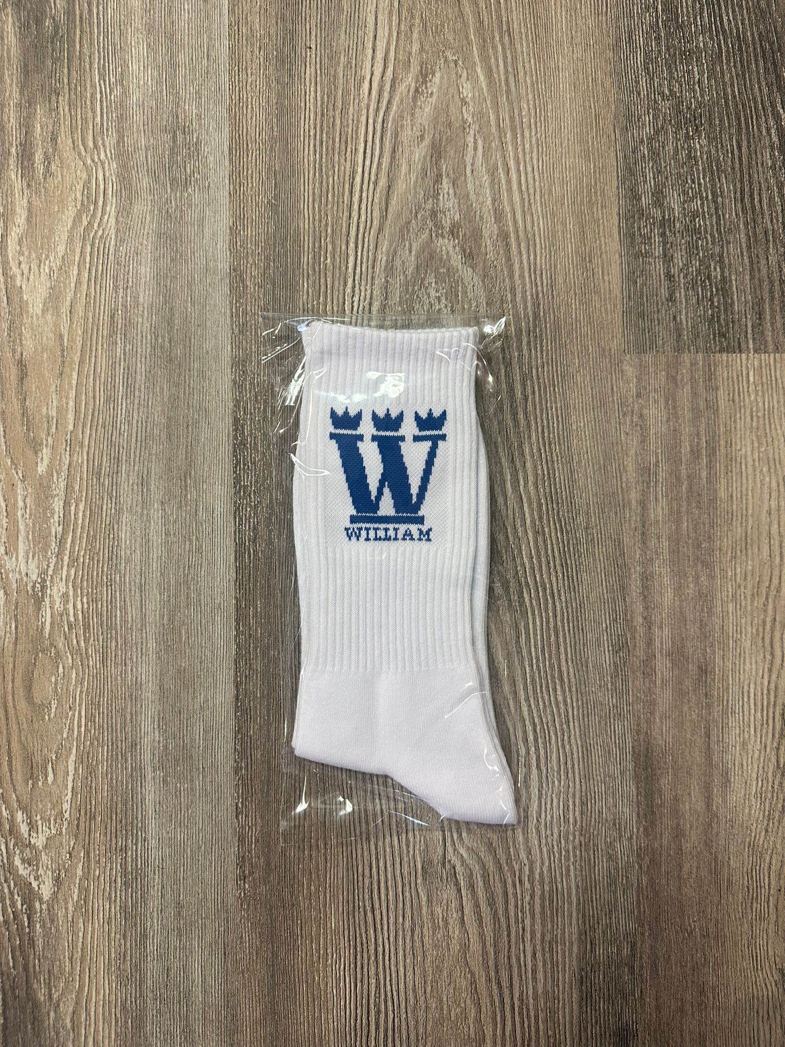 WILLIAM Socks White - Dark Blue