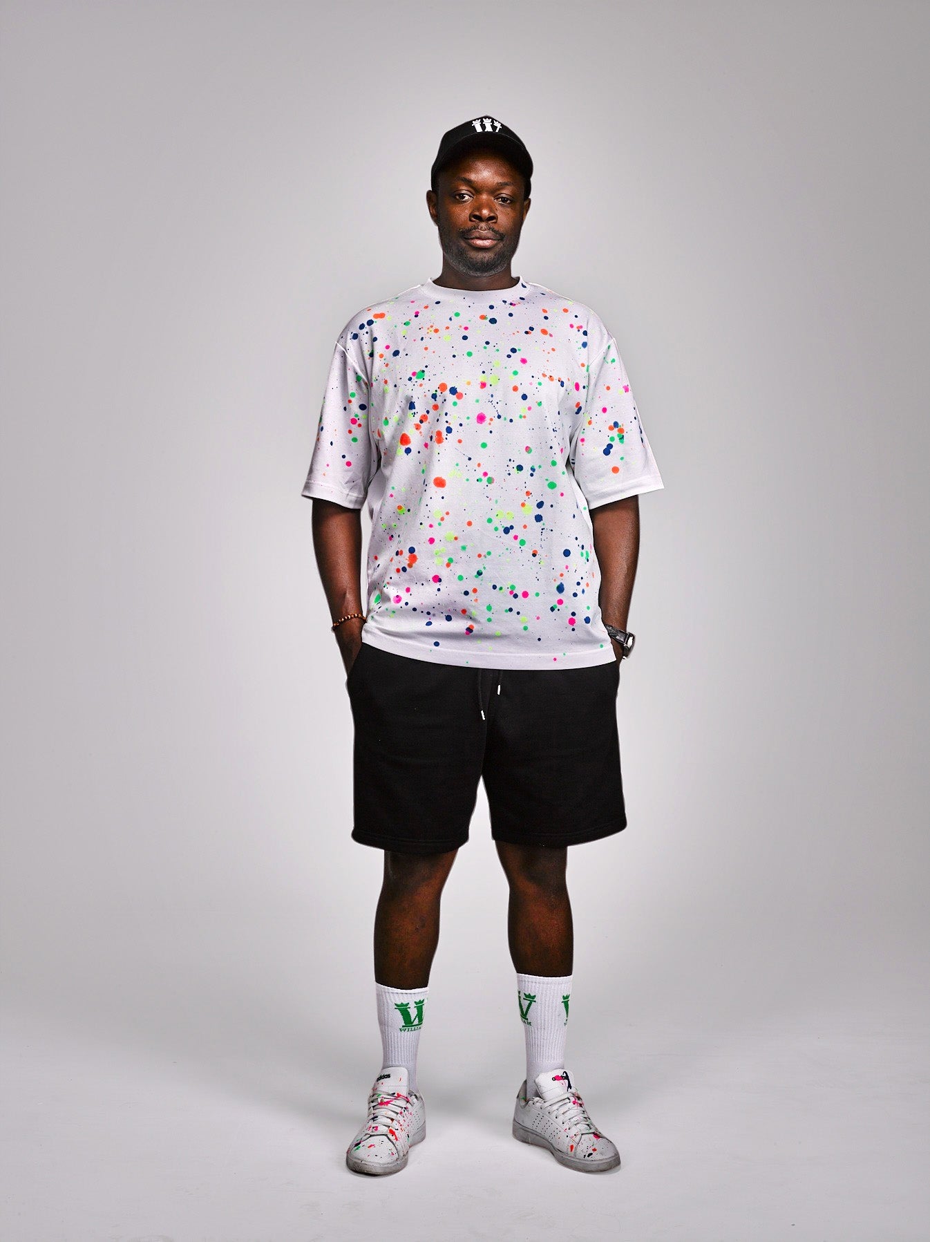 WILLIAM T-Shirt White Drop Multicolor