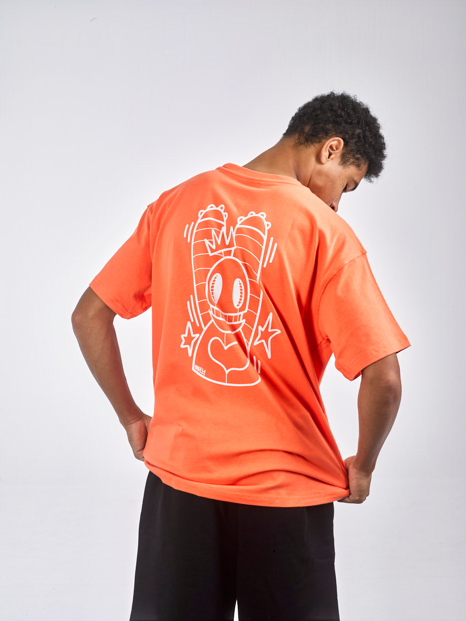 WILLIAM T-Shirt X OIBELART Hands Up Orange - Orange