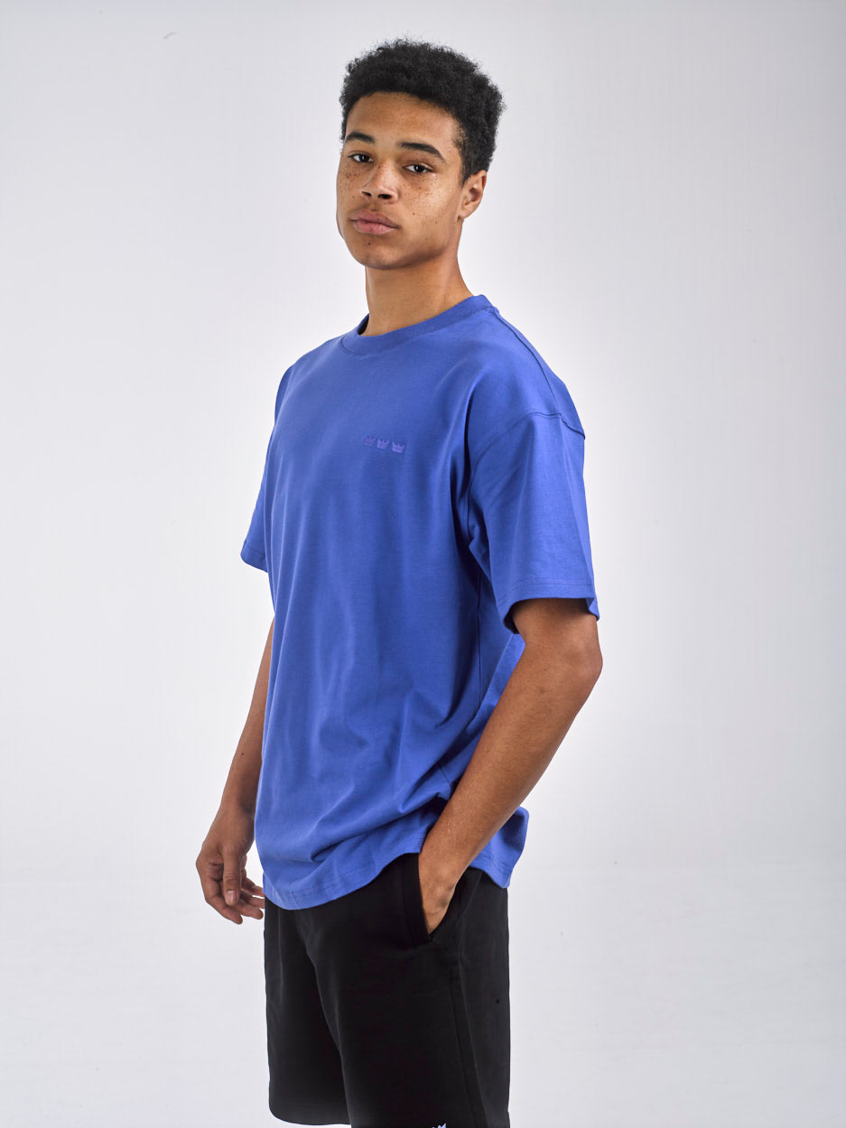 WILLIAM T-Shirt X OIBELART Peace  Love and Happyness Dark Blue - Dark Blue