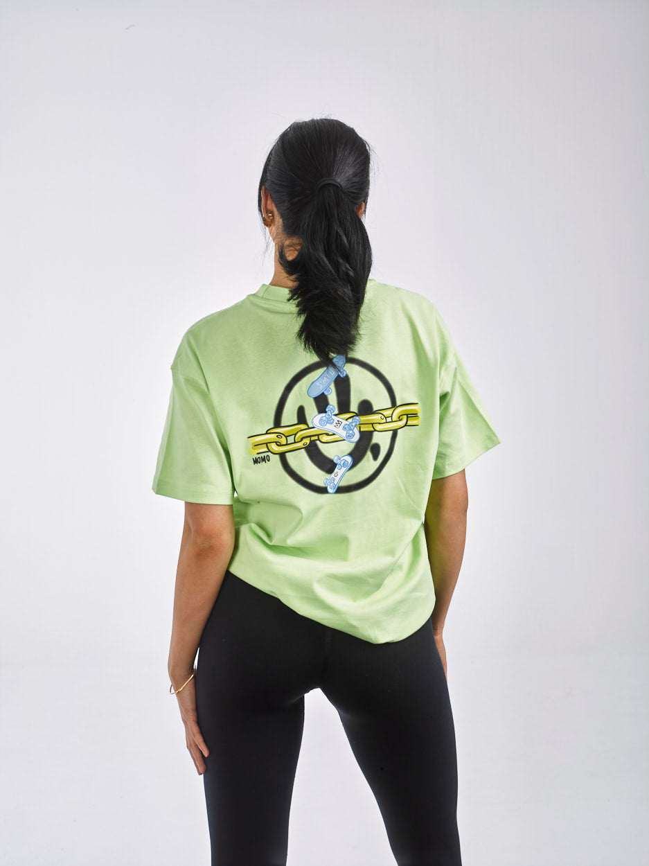 WILLIAM T-Shirt X MOMOCANVAS Rollie Smiles Light Green - Light Green