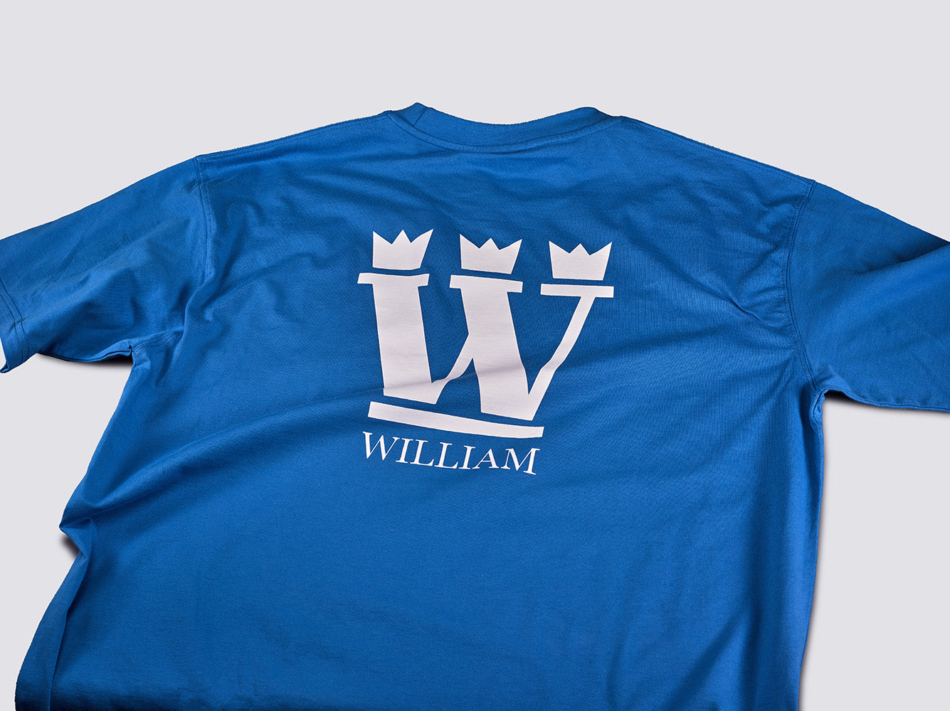 WILLIAM T-Shirt Azur Blue - White