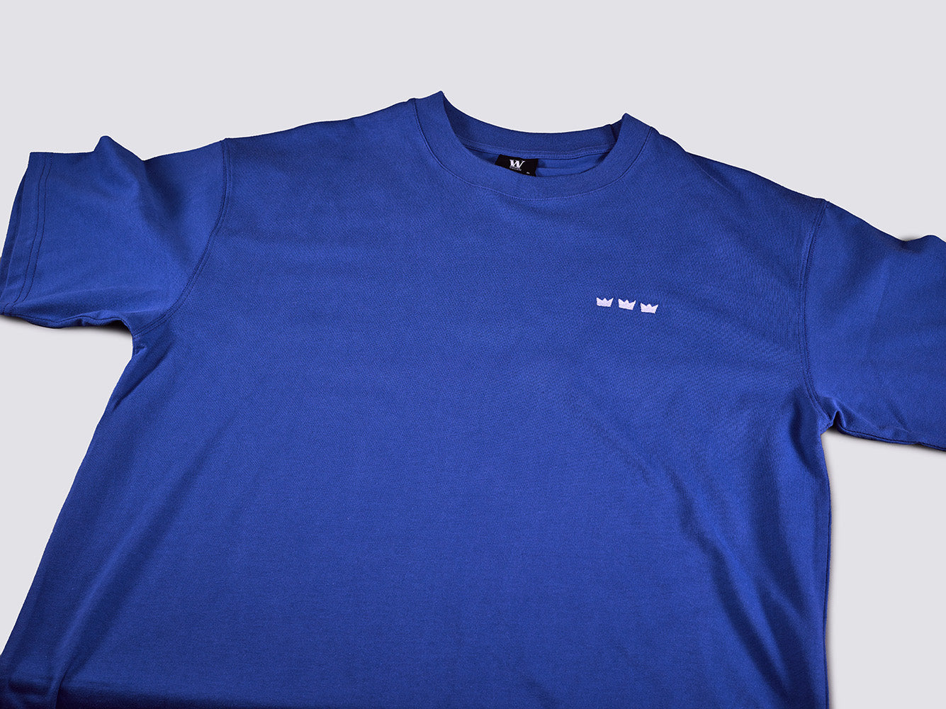 WILLIAM T-Shirt Royal Blue - White