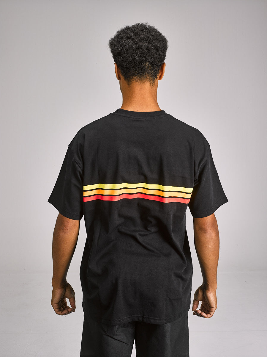 WILLIAM T-Shirt Reto Black - Stripes
