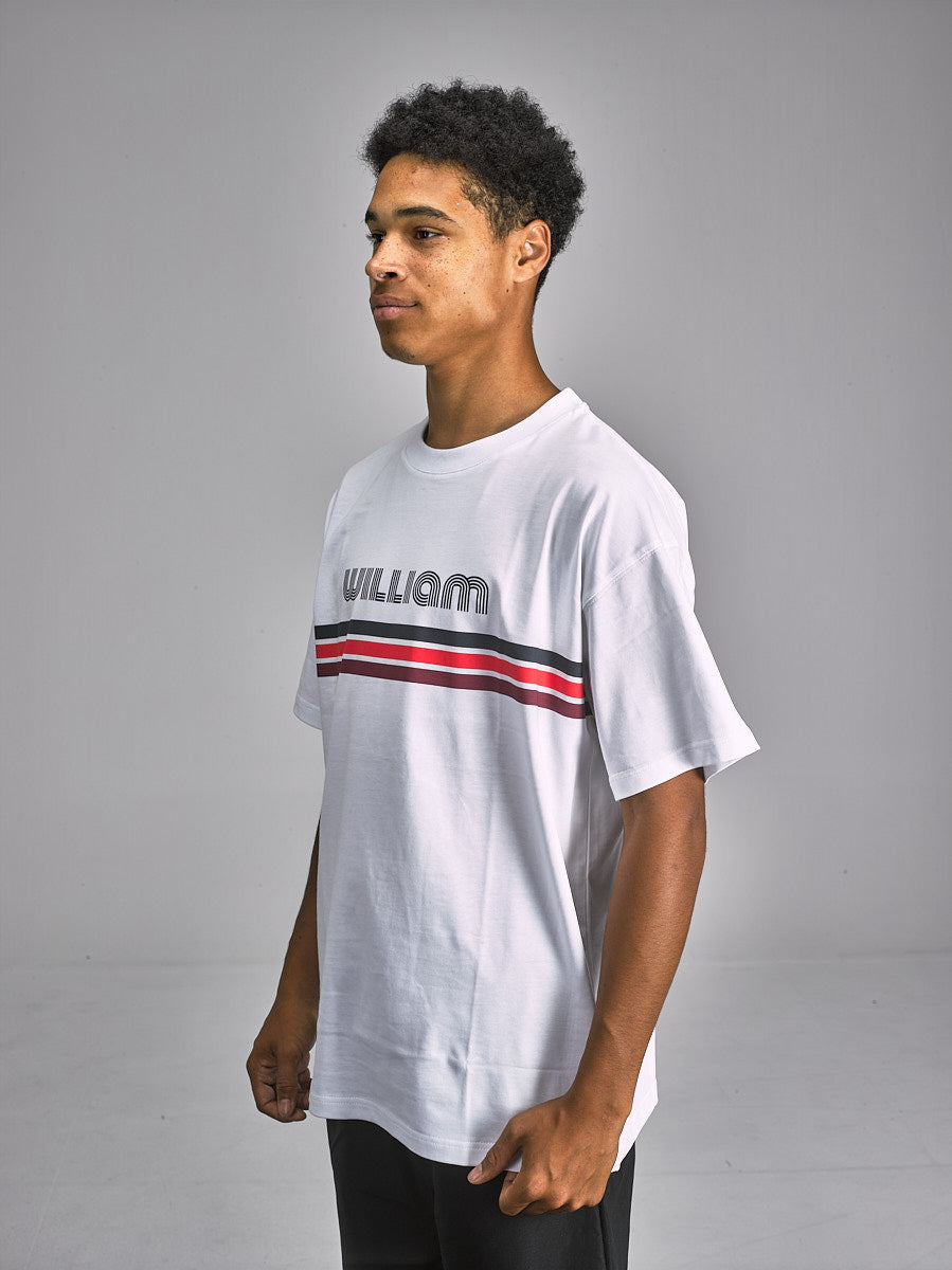 WILLIAM T-Shirt Reto White - Stripes