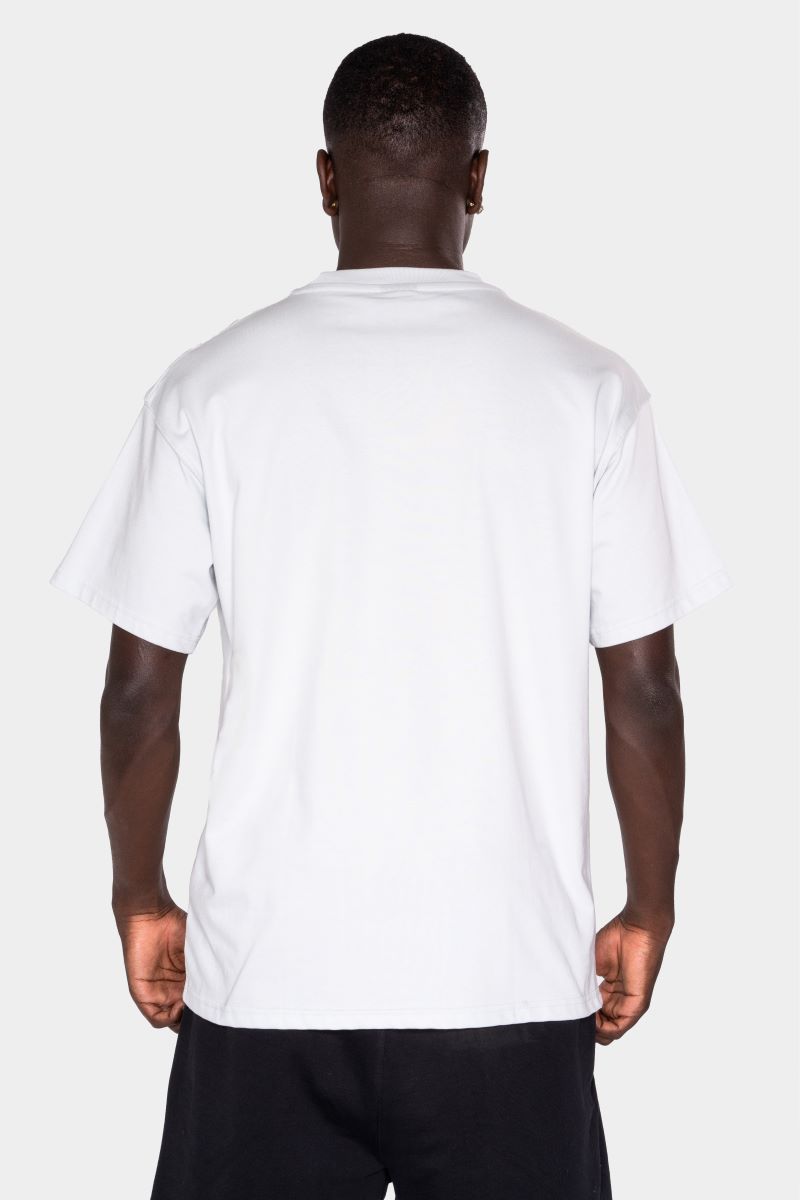 WILLIAM T-Shirt Light Grey - Black