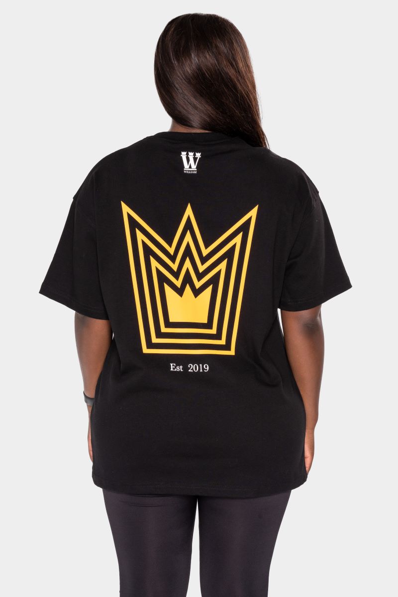 WILLIAM T-Shirt Black - Orange