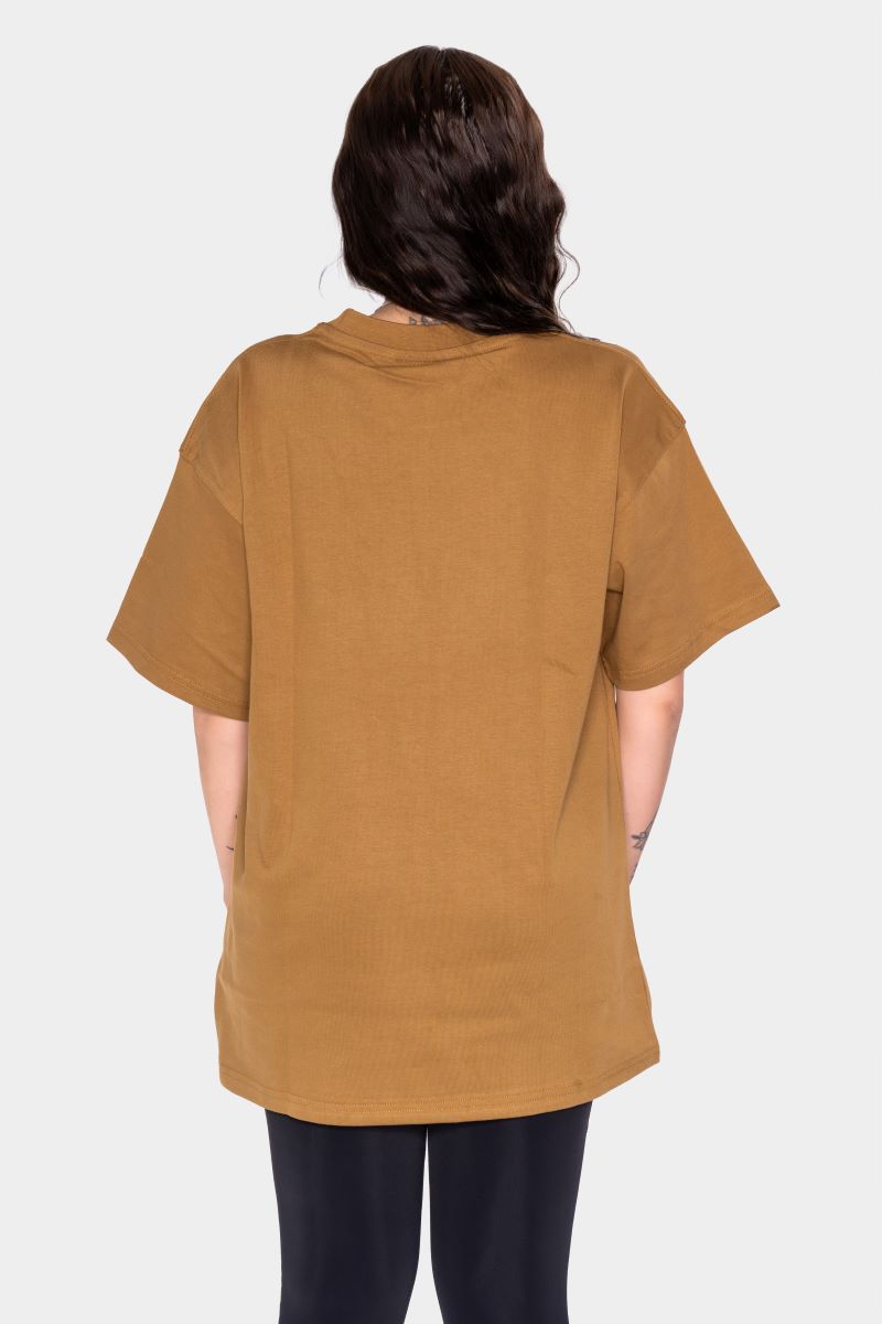 WILLIAM T-Shirt Light Brown - Dark Brown