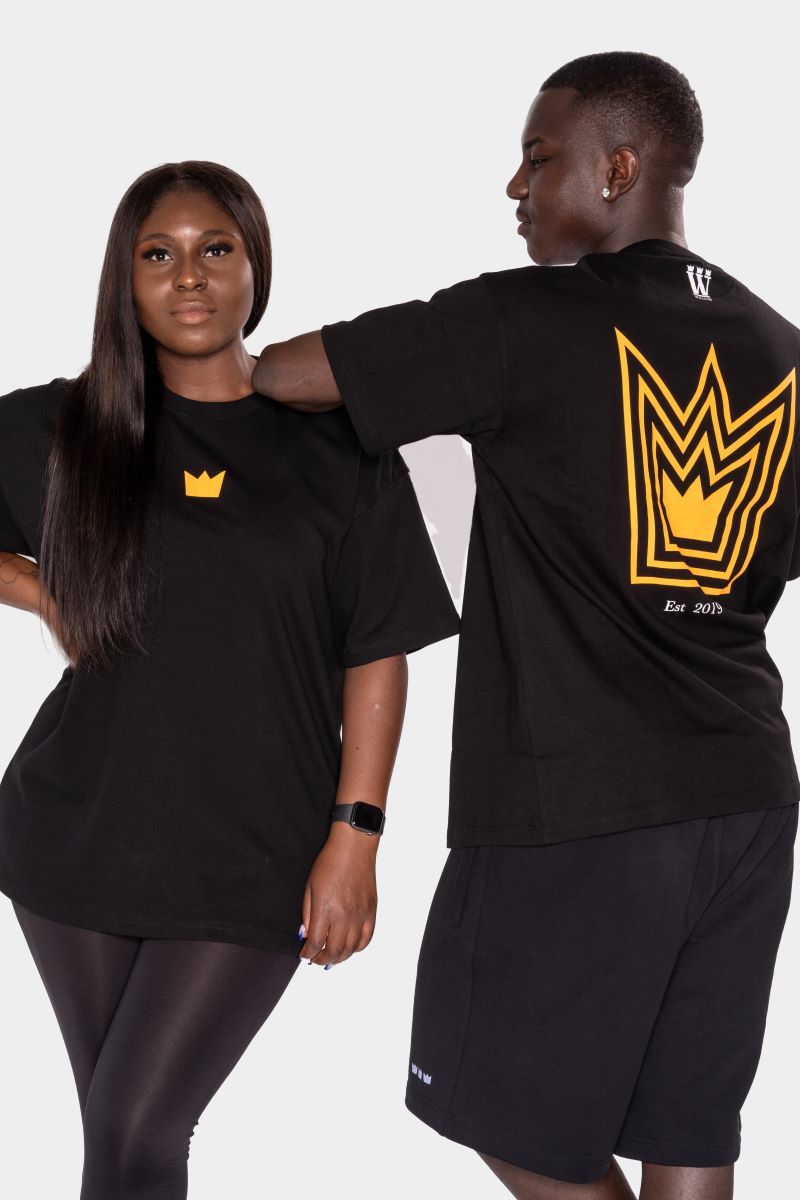 WILLIAM T-Shirt Black - Orange