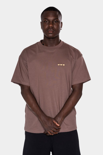 WILLIAM T-Shirt Dark Brown - Light Brown