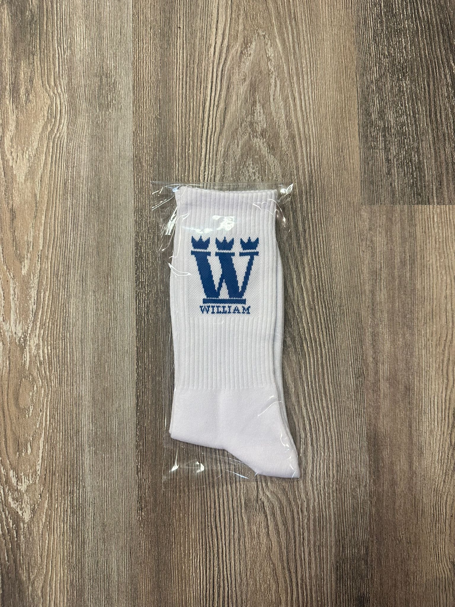 WILLIAM Socks White - Dark Blue