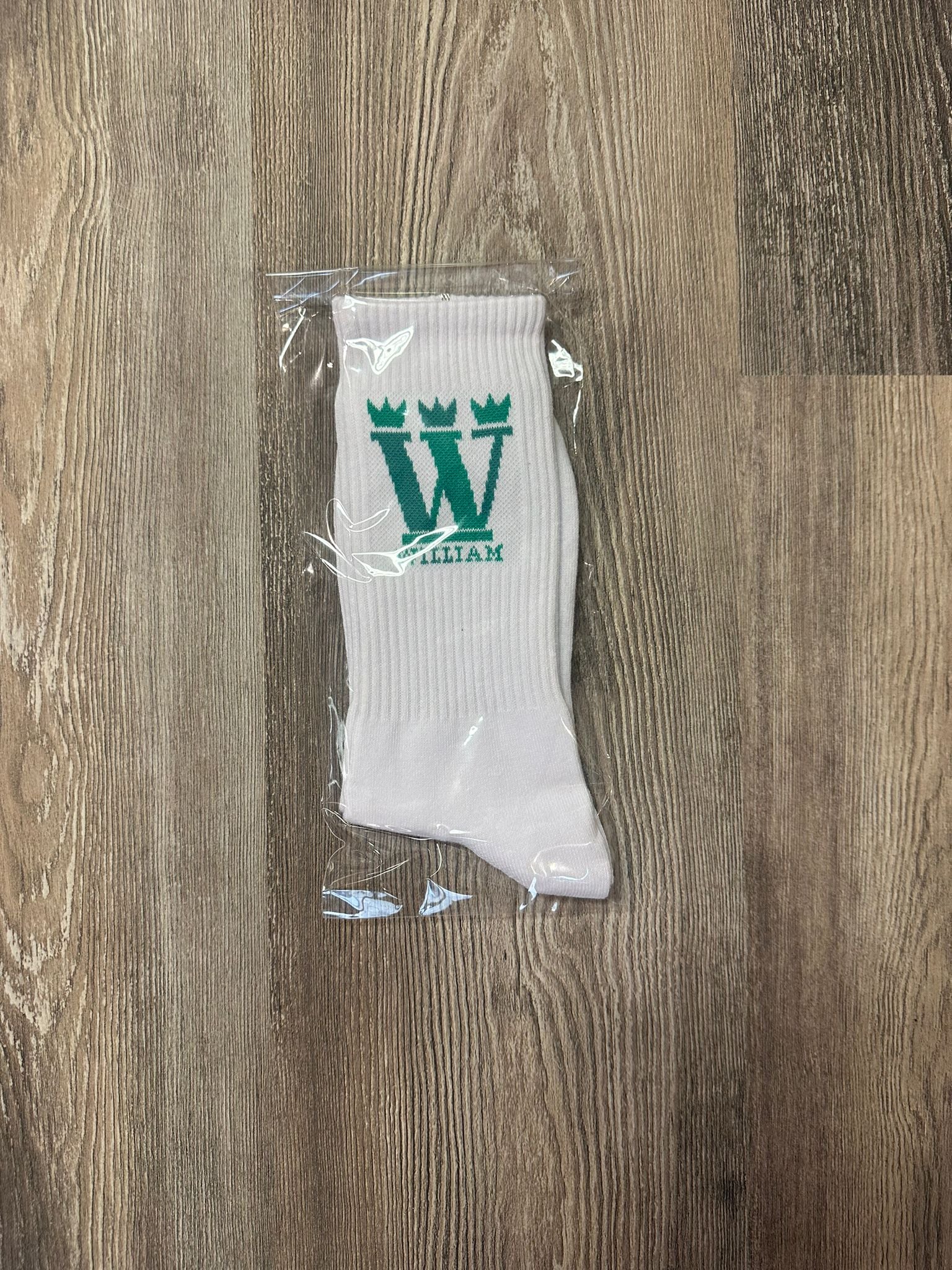 WILLIAM Socks White - Dark Green