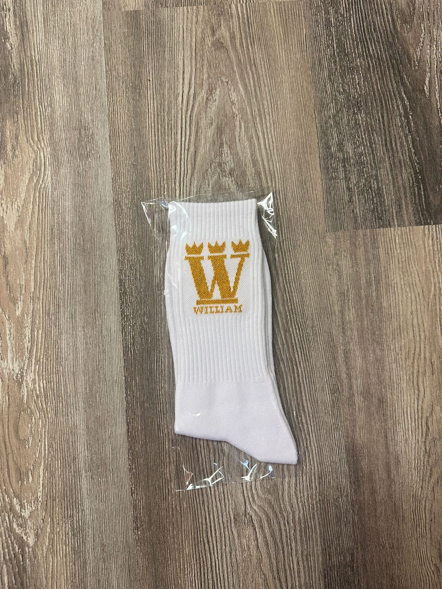 WILLIAM Socks White - Gold