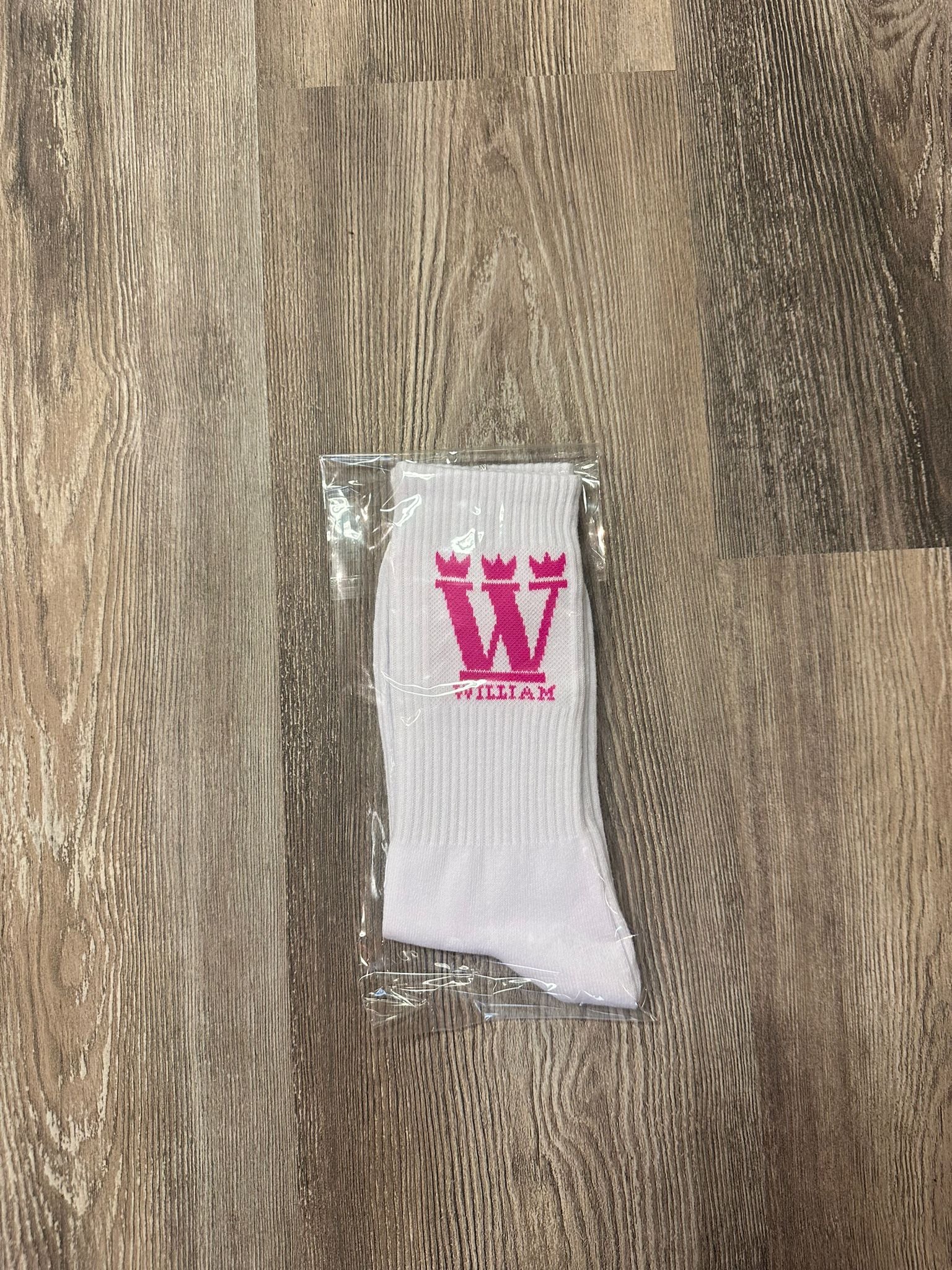 WILLIAM Socks White - Pink