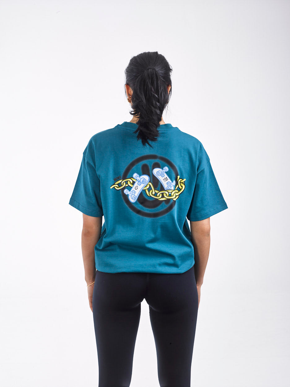 WILLIAM T-Shirt X MOMOCANVAS TH 900 Dark Turquoise - Dark Turquoise