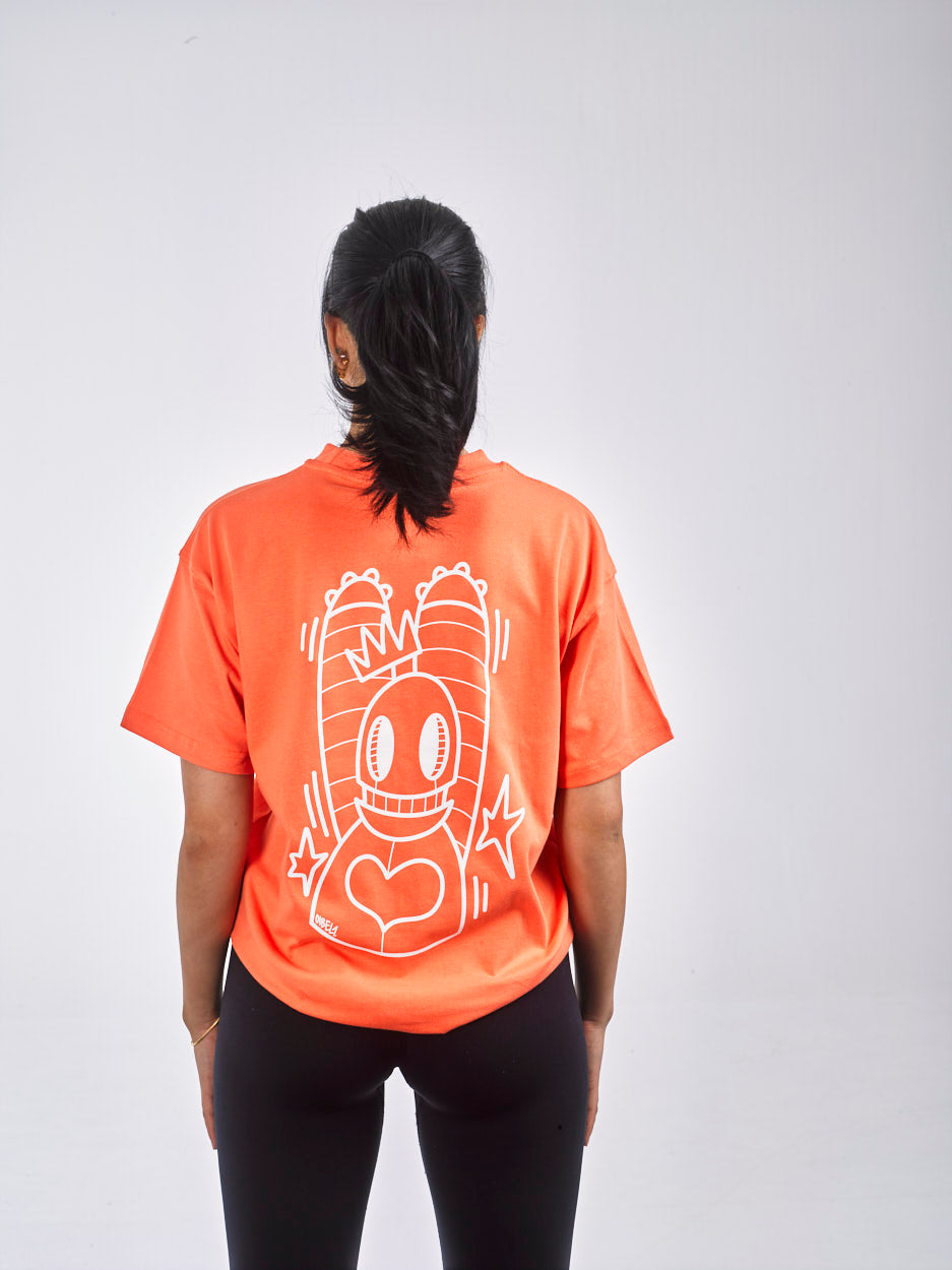 WILLIAM T-Shirt X OIBELART Hands Up Orange - Orange