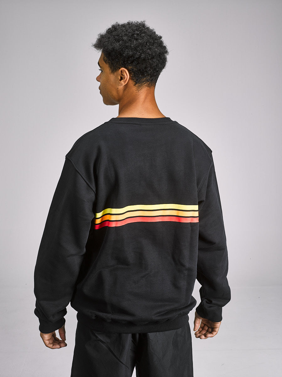 WILLIAM Crewneck Retro Black - Stripes