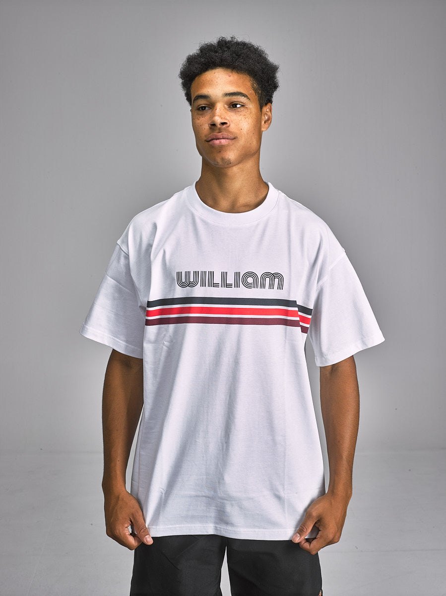 WILLIAM T-Shirt Reto White - Stripes