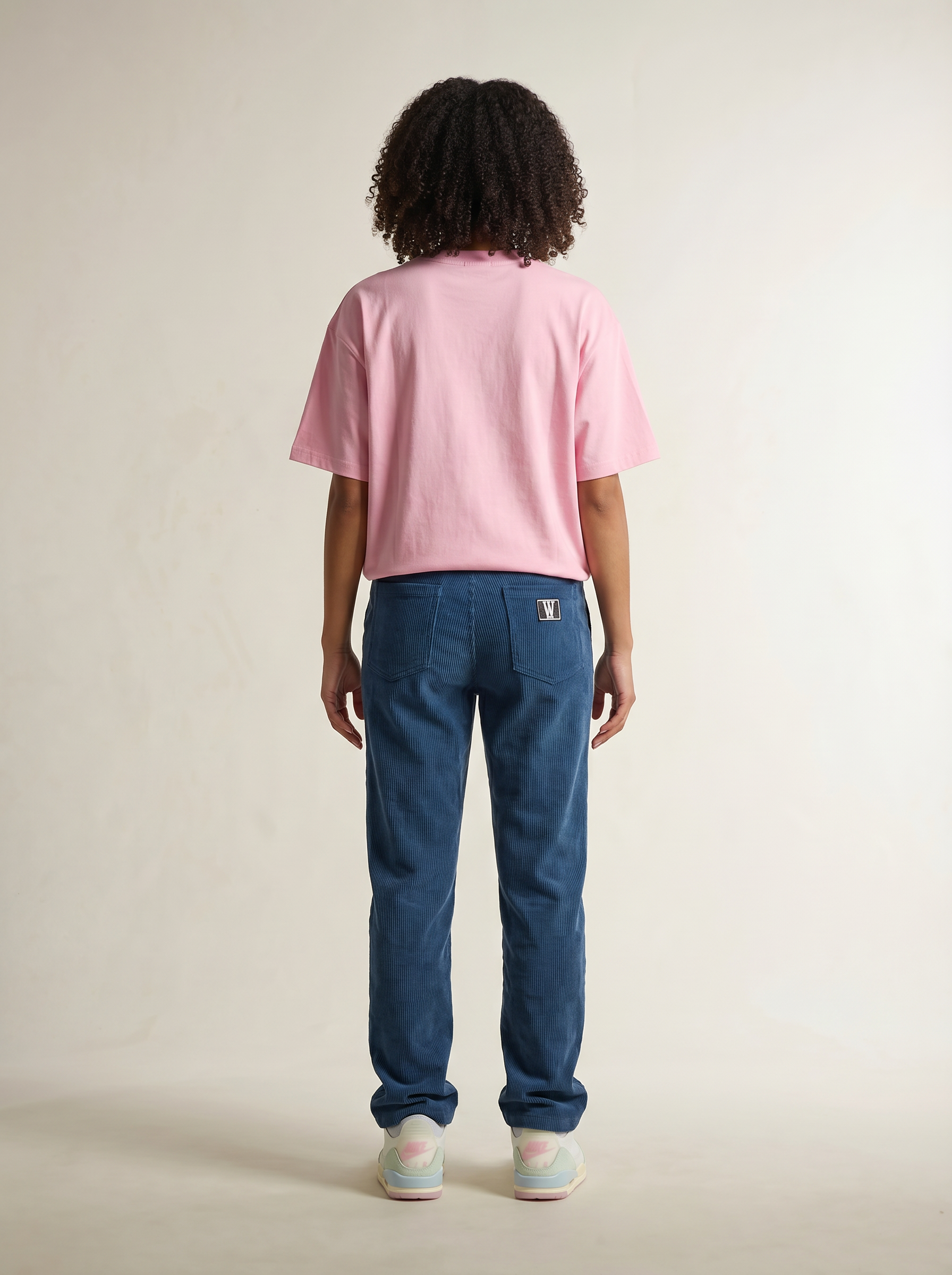 WILLIAM T-SHIRT PINK HEAVY - WHITE