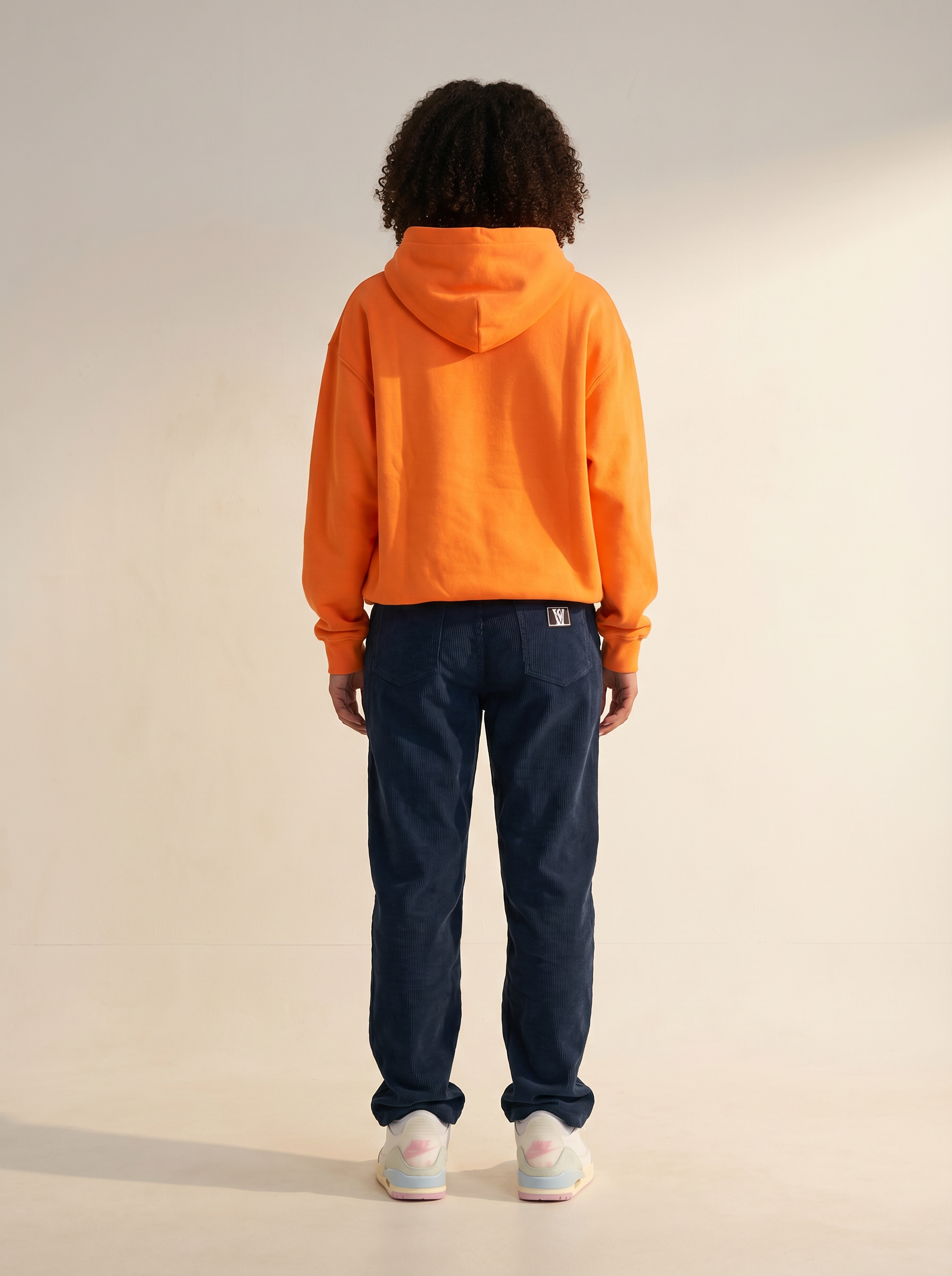 WILLIAM Hoodie Orange - White