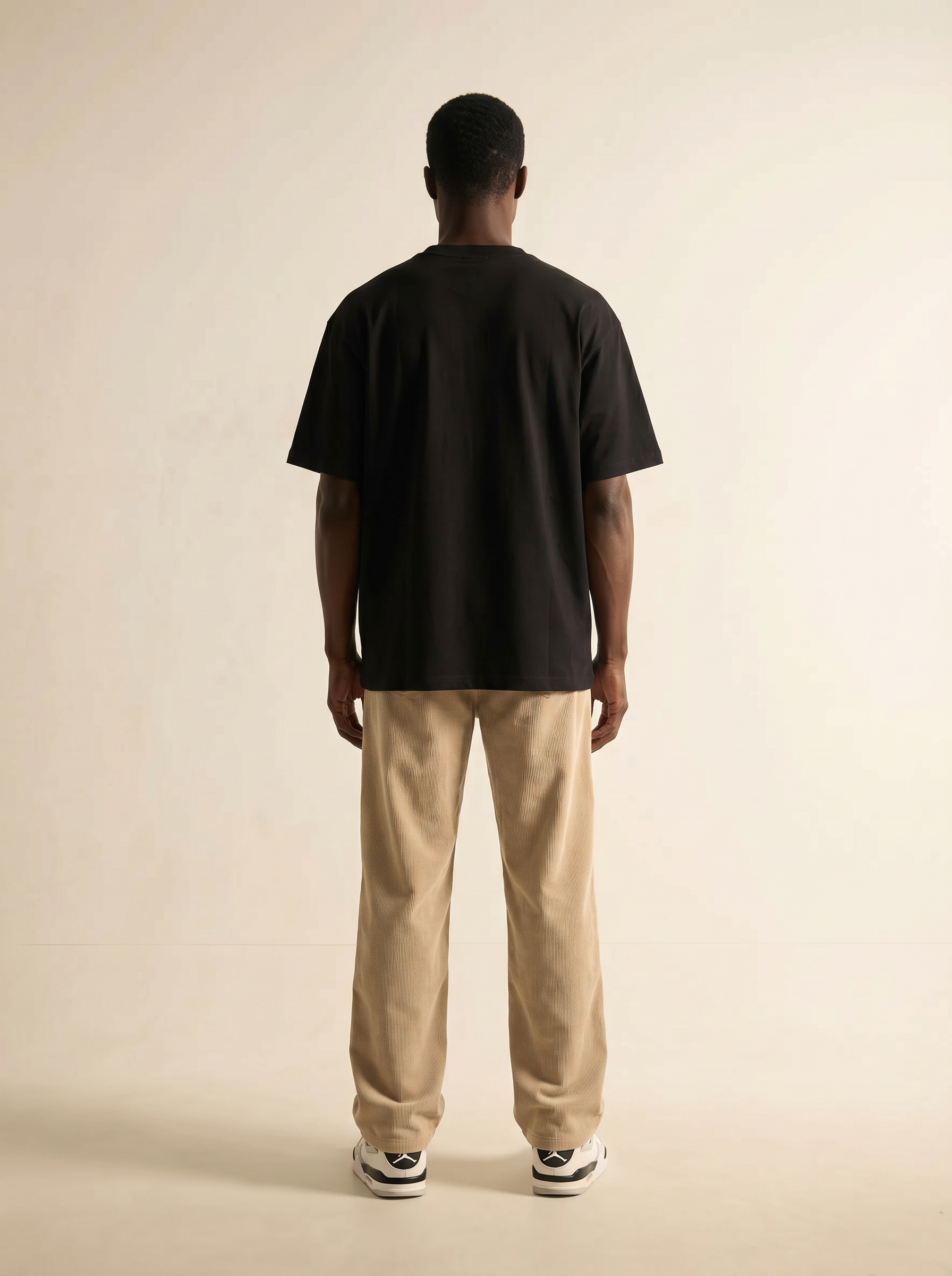 WILLIAM T-SHIRT BLACK HEAVY - WHITE