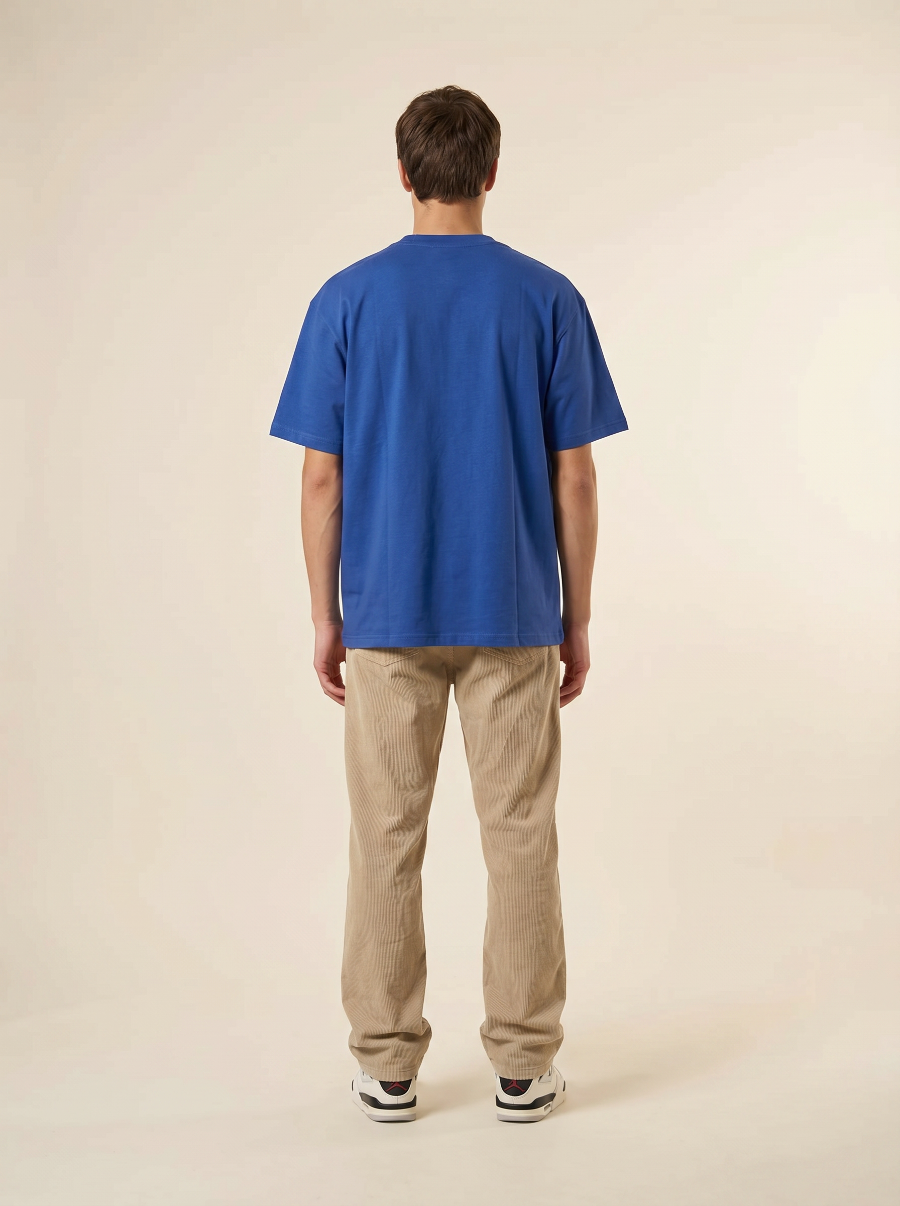 WILLIAM T-SHIRT BLUE HEAVY - WHITE