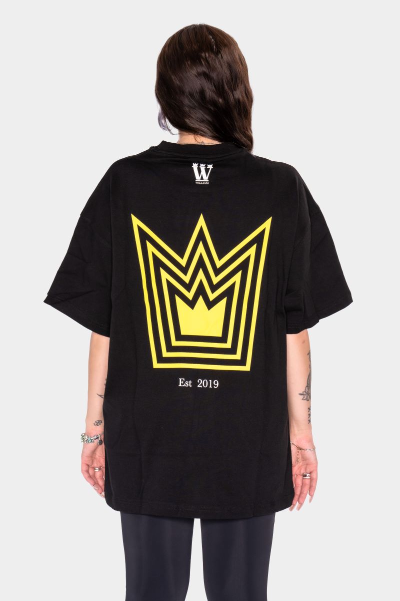 WILLIAM T-Shirt Black - Yellow