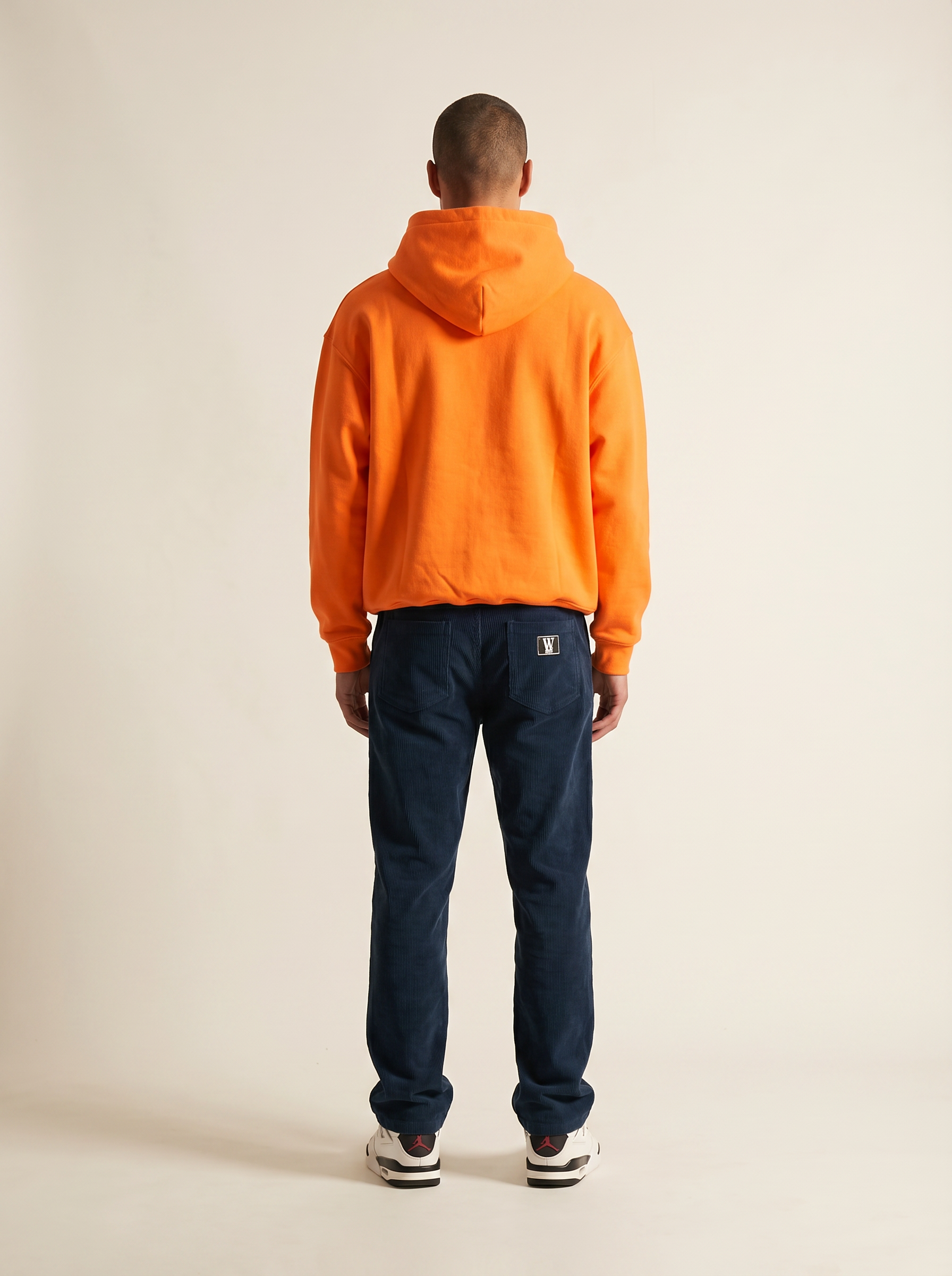 WILLIAM Hoodie Orange - White