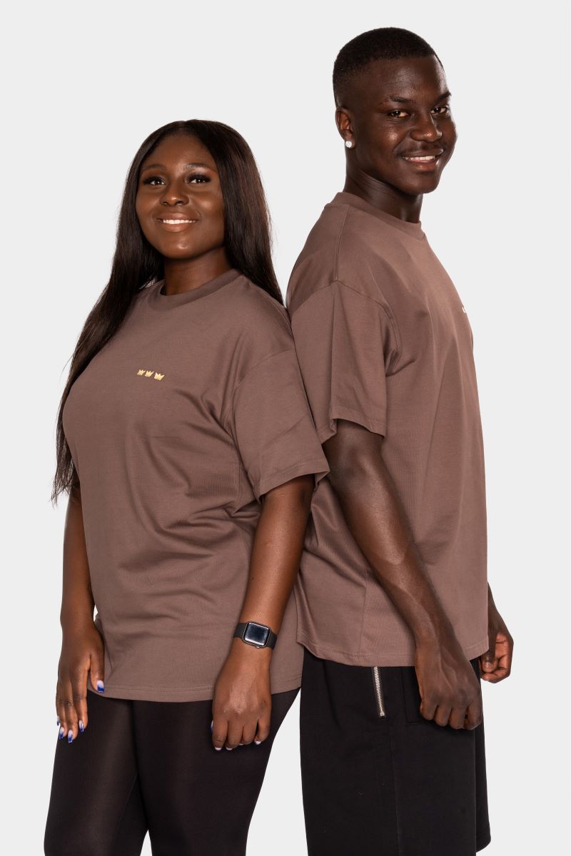 WILLIAM T-Shirt Dark Brown - Light Brown