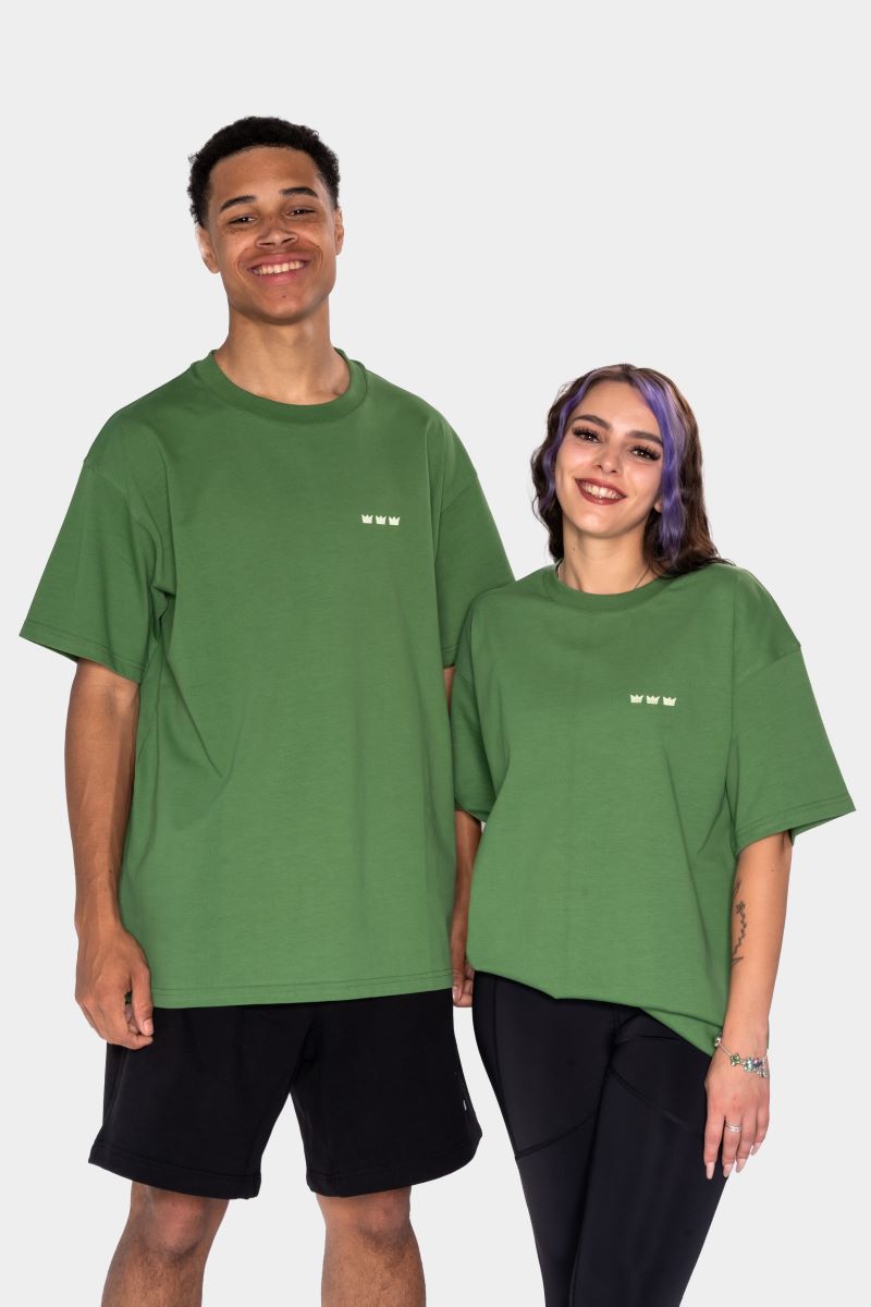 WILLIAM T-Shirt Dark Green - Light Green