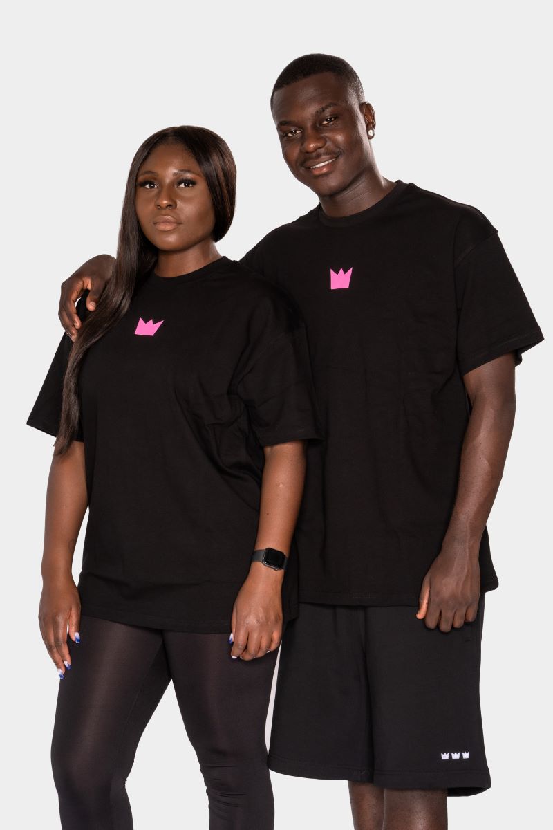 WILLIAM T-Shirt Black - Pink