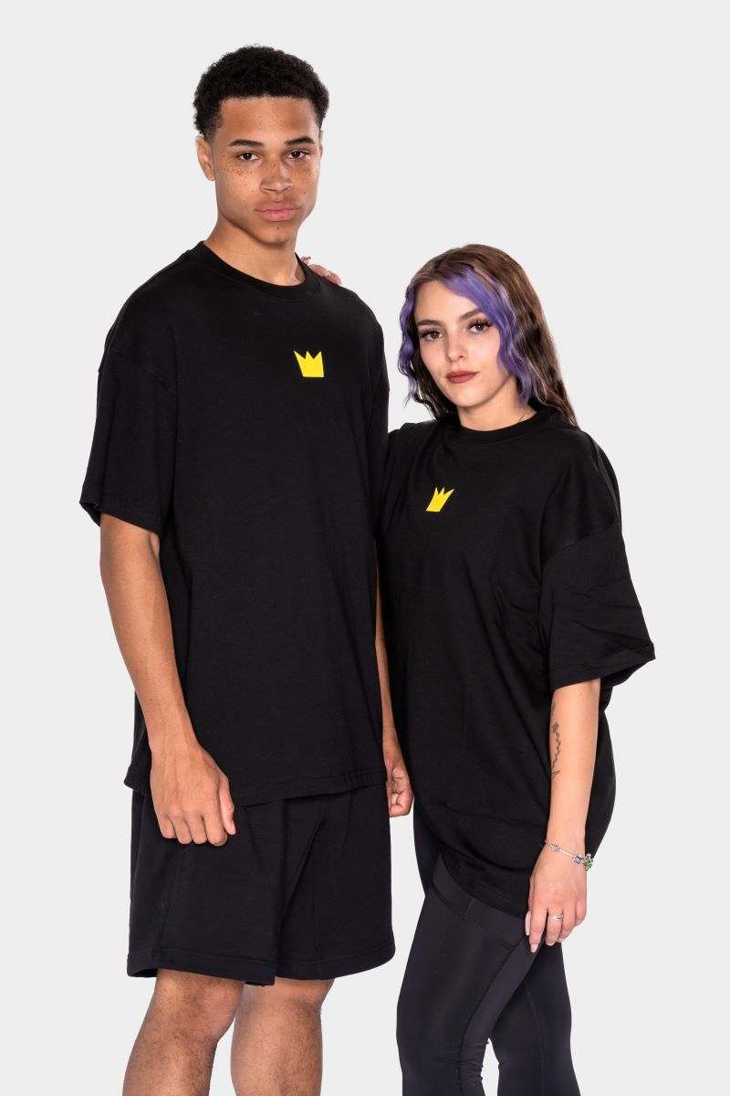 WILLIAM T-Shirt Black - Yellow