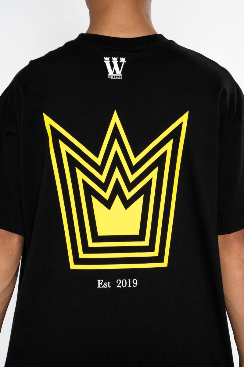 WILLIAM T-Shirt Black - Yellow