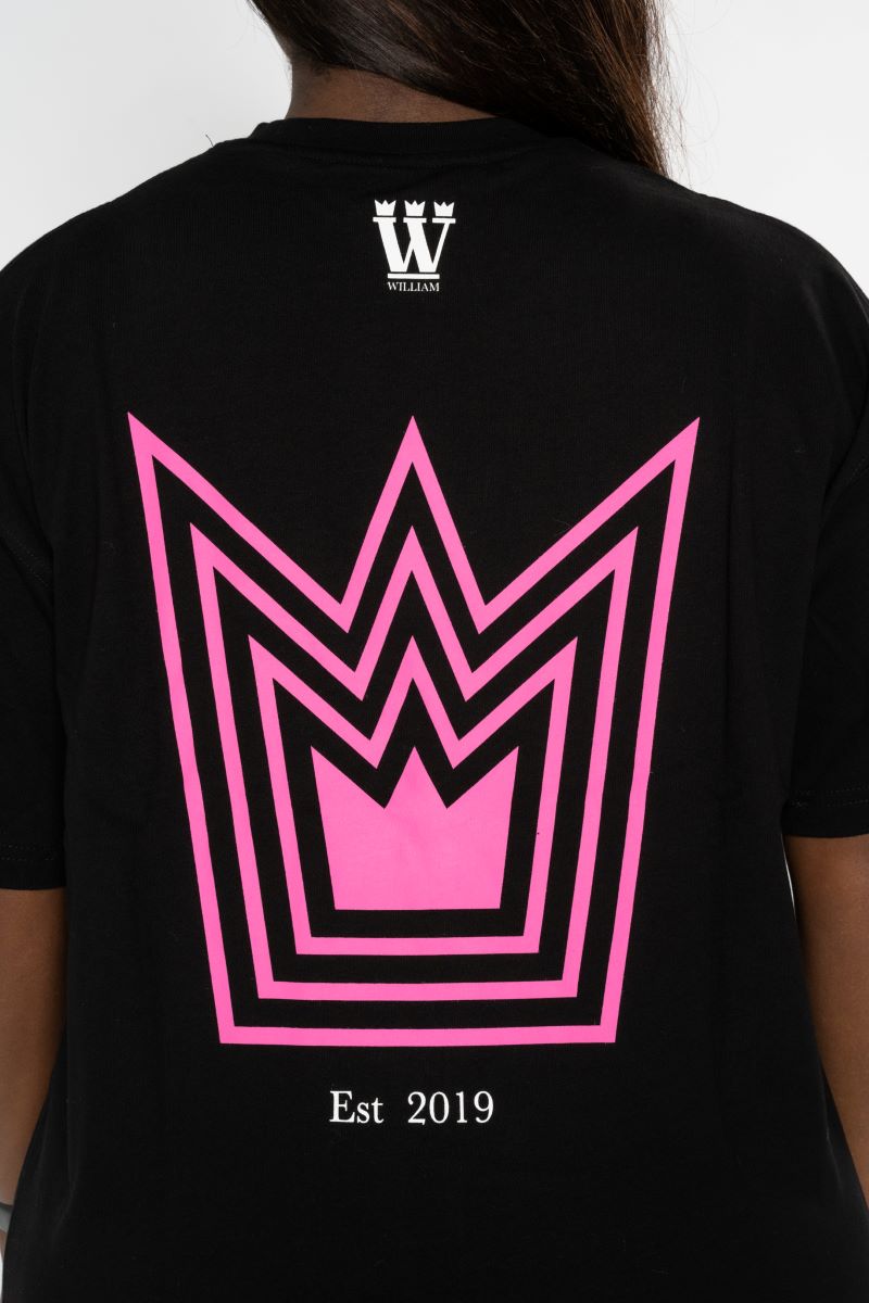 WILLIAM T-Shirt Black - Pink