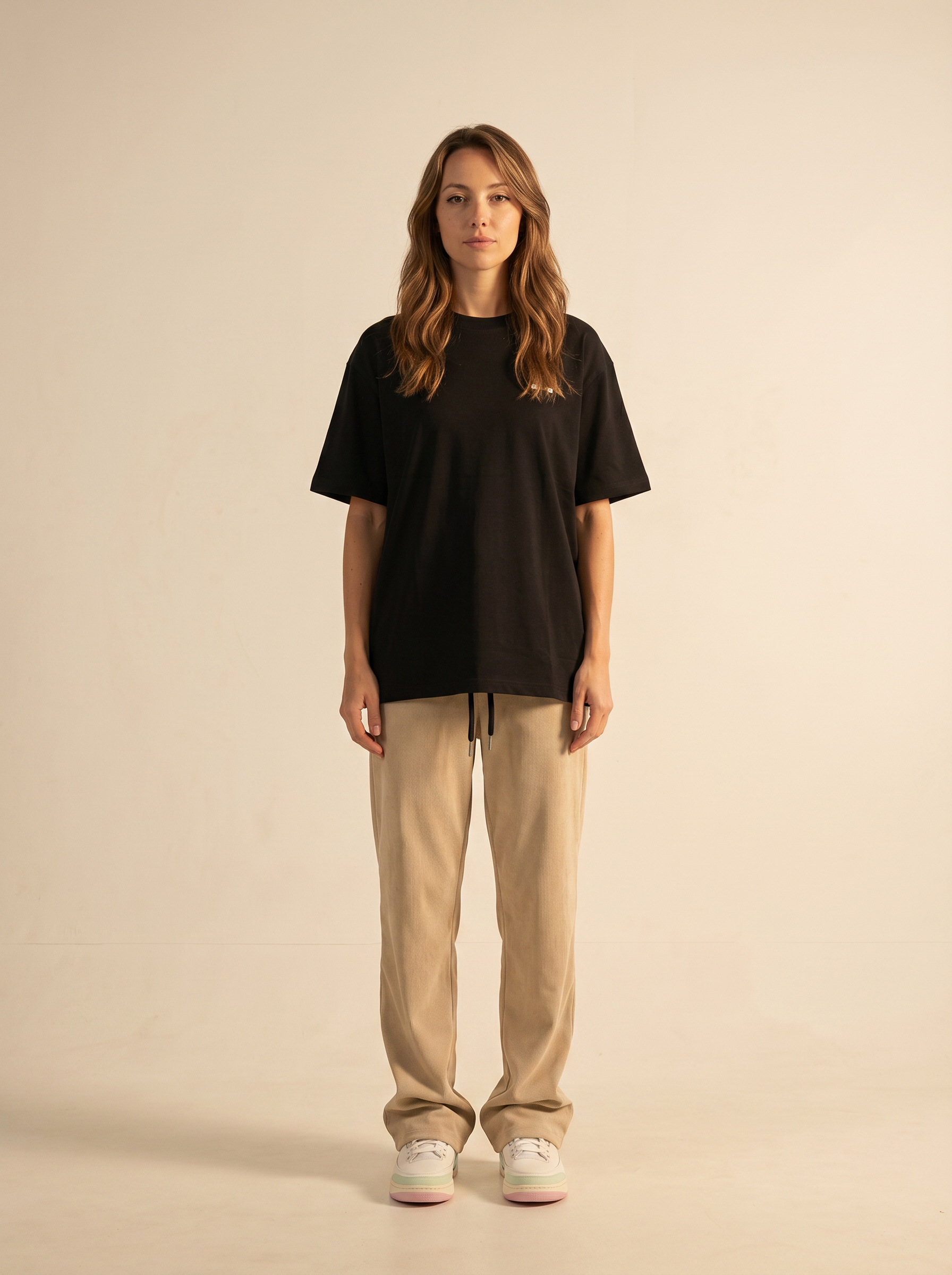 WILLIAM T-Shirt Black Heavy - White
