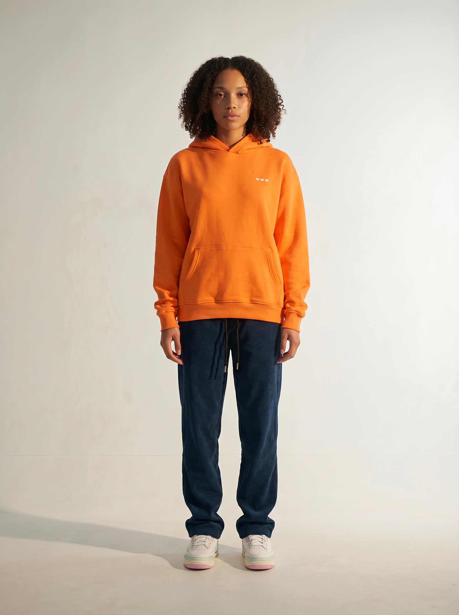 WILLIAM Hoodie Orange - White