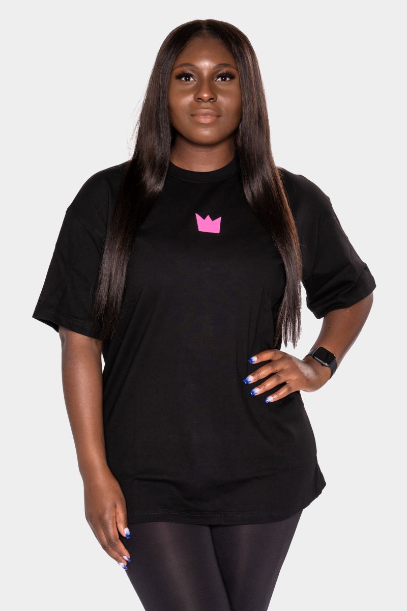 WILLIAM T-Shirt Black - Pink