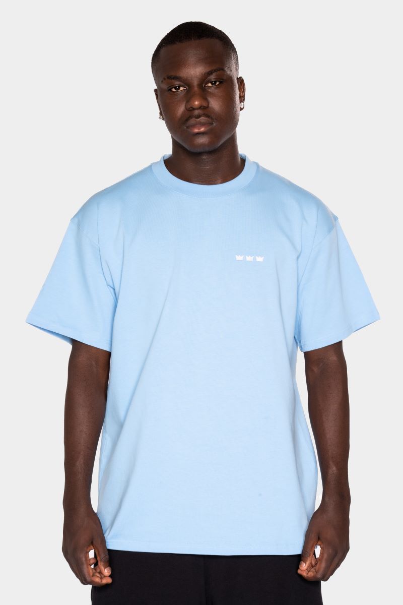 WILLIAM T-Shirt Light Blue - White