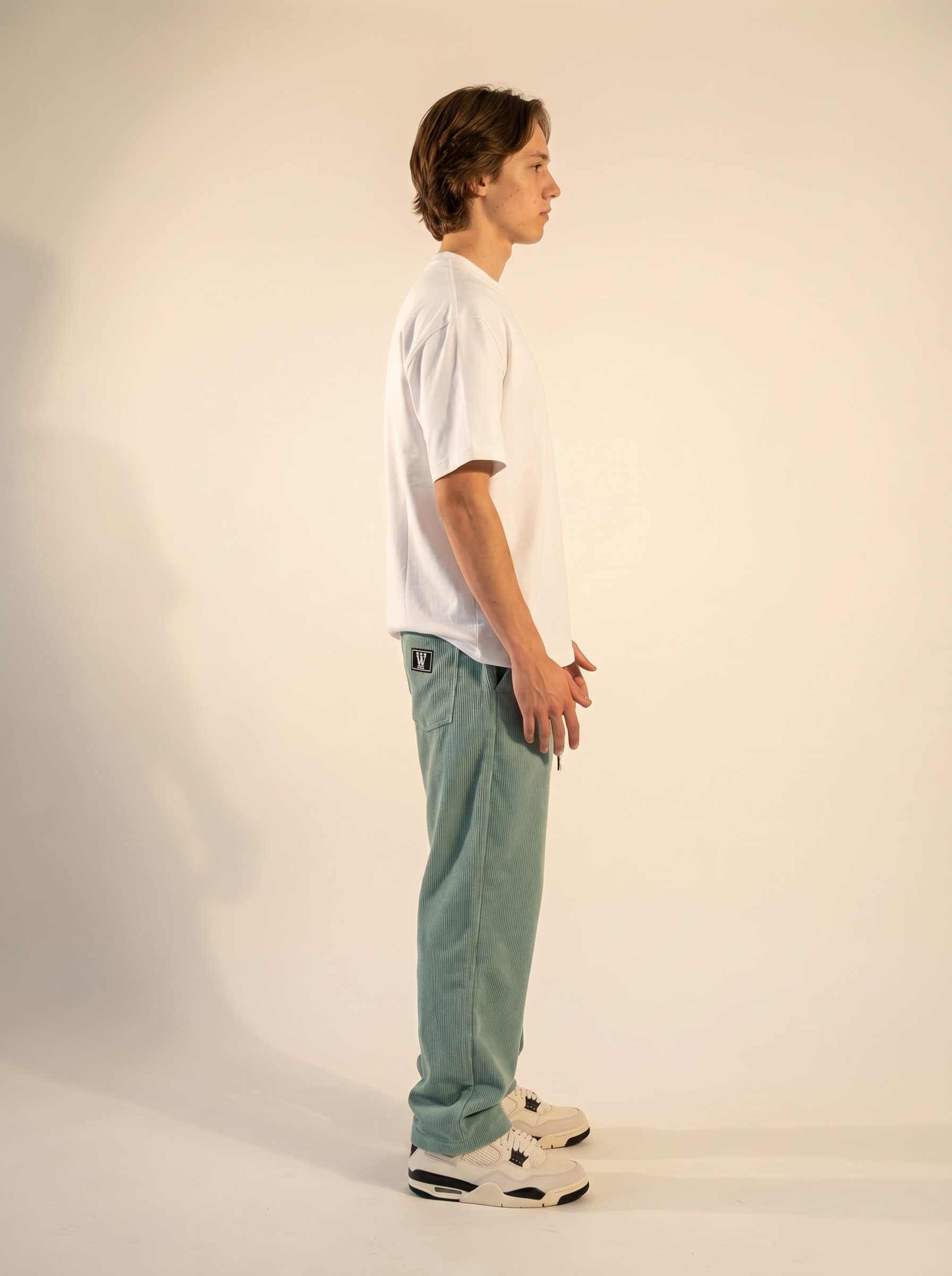 WILLIAM CORDUROY PANTS CORAL GREEN