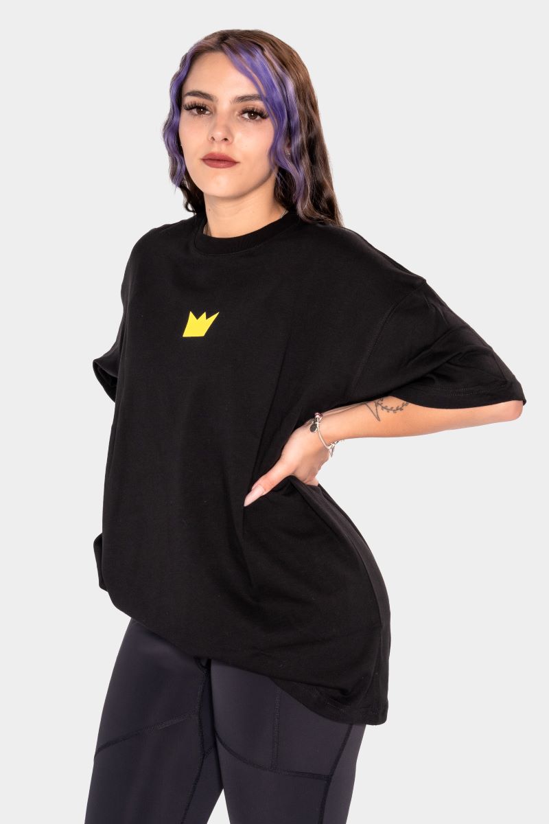 WILLIAM T-Shirt Black - Yellow