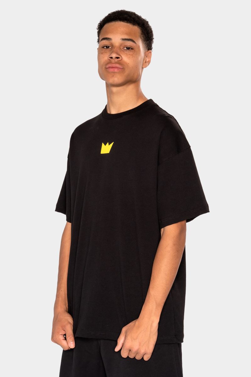 WILLIAM T-Shirt Black - Yellow