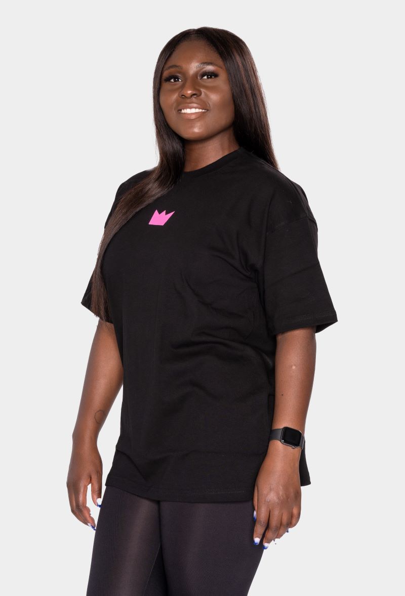 WILLIAM T-Shirt Black - Pink