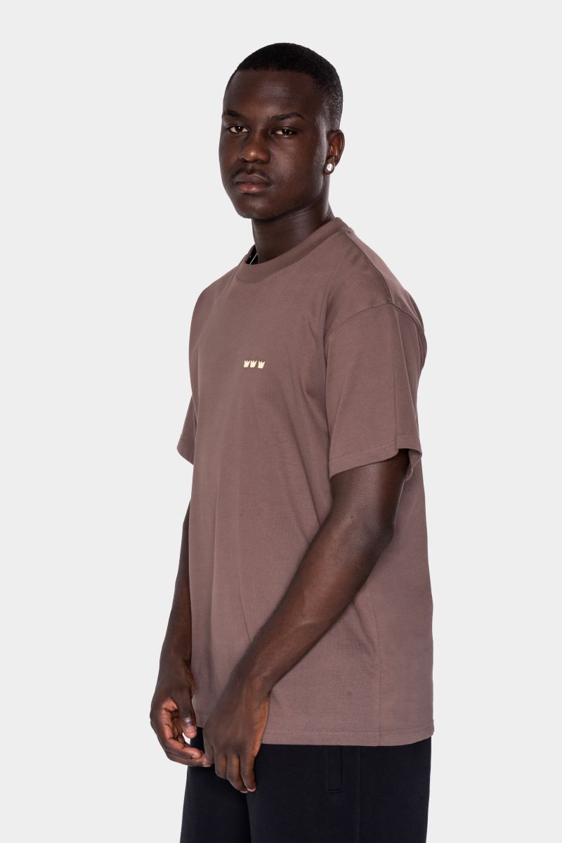 WILLIAM T-Shirt Dark Brown - Light Brown