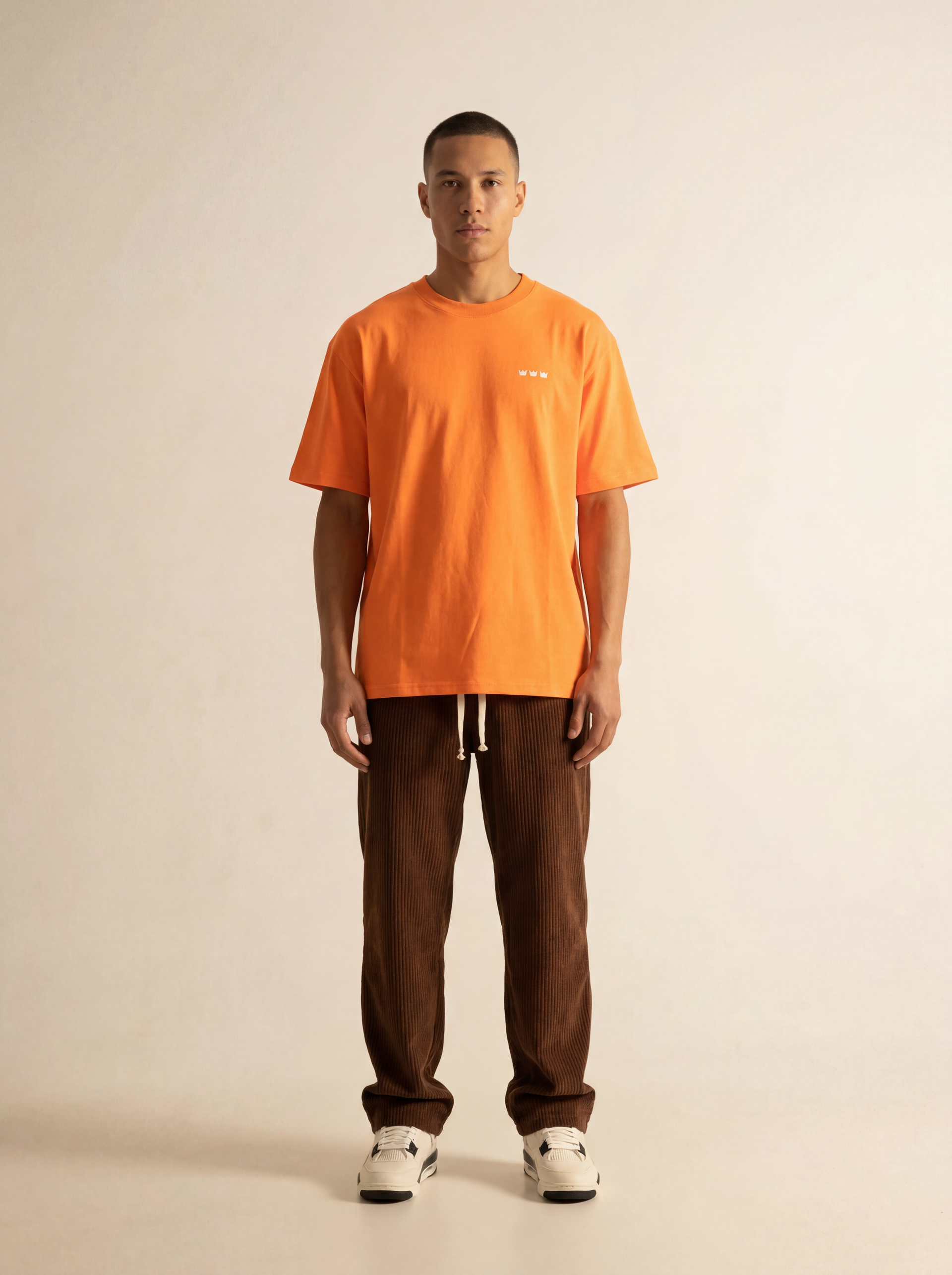 WILLIAM CORDUROY PANTS BROWN (HEAVEILY RIBBED)