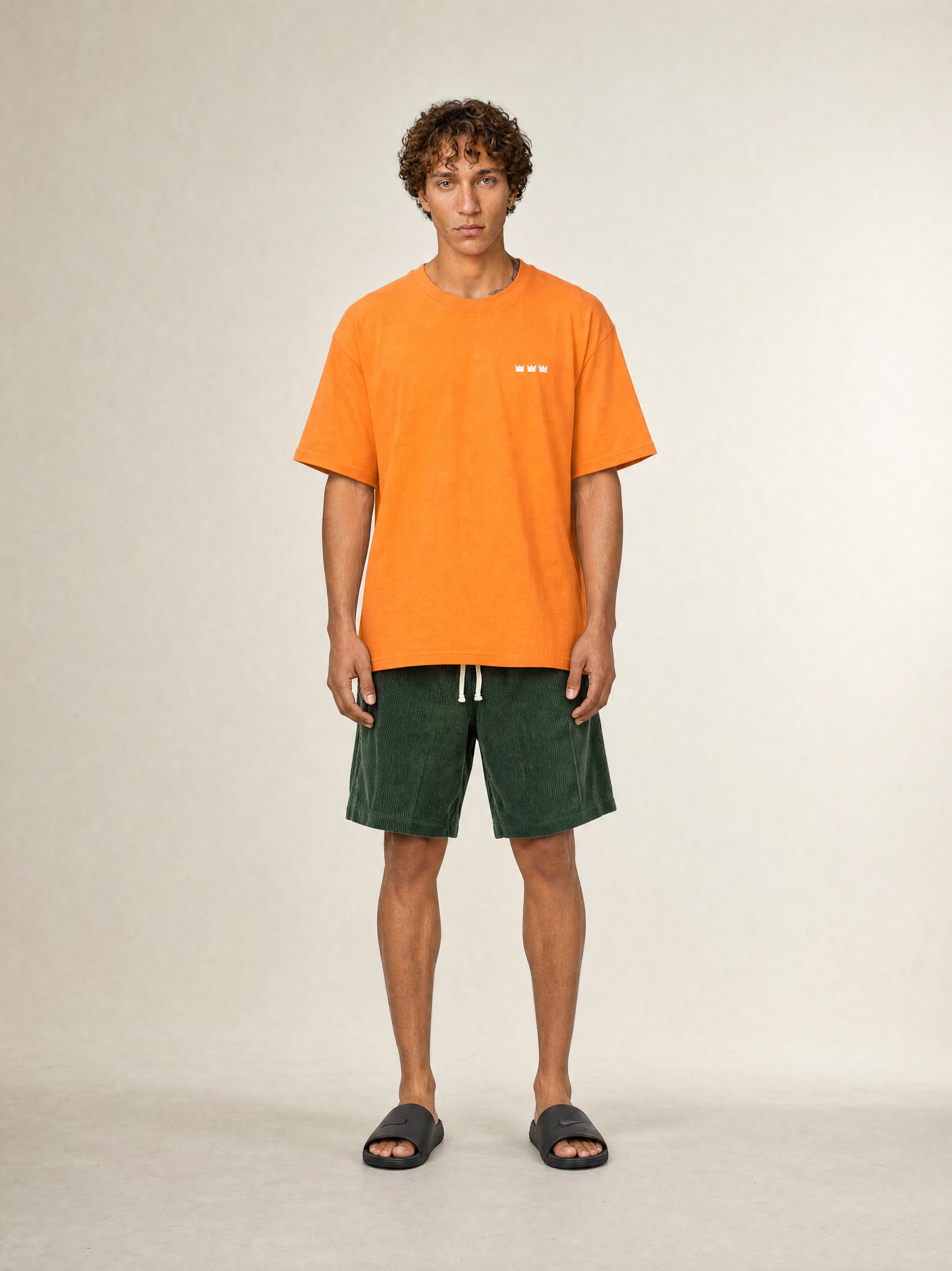 WILLIAM T-SHIRT WORLD ORANGE  HEAVY - WHITE - Black