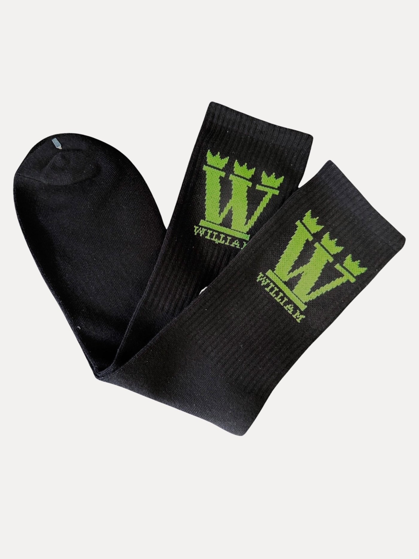 WILLIAM Socks Black - Neon Green