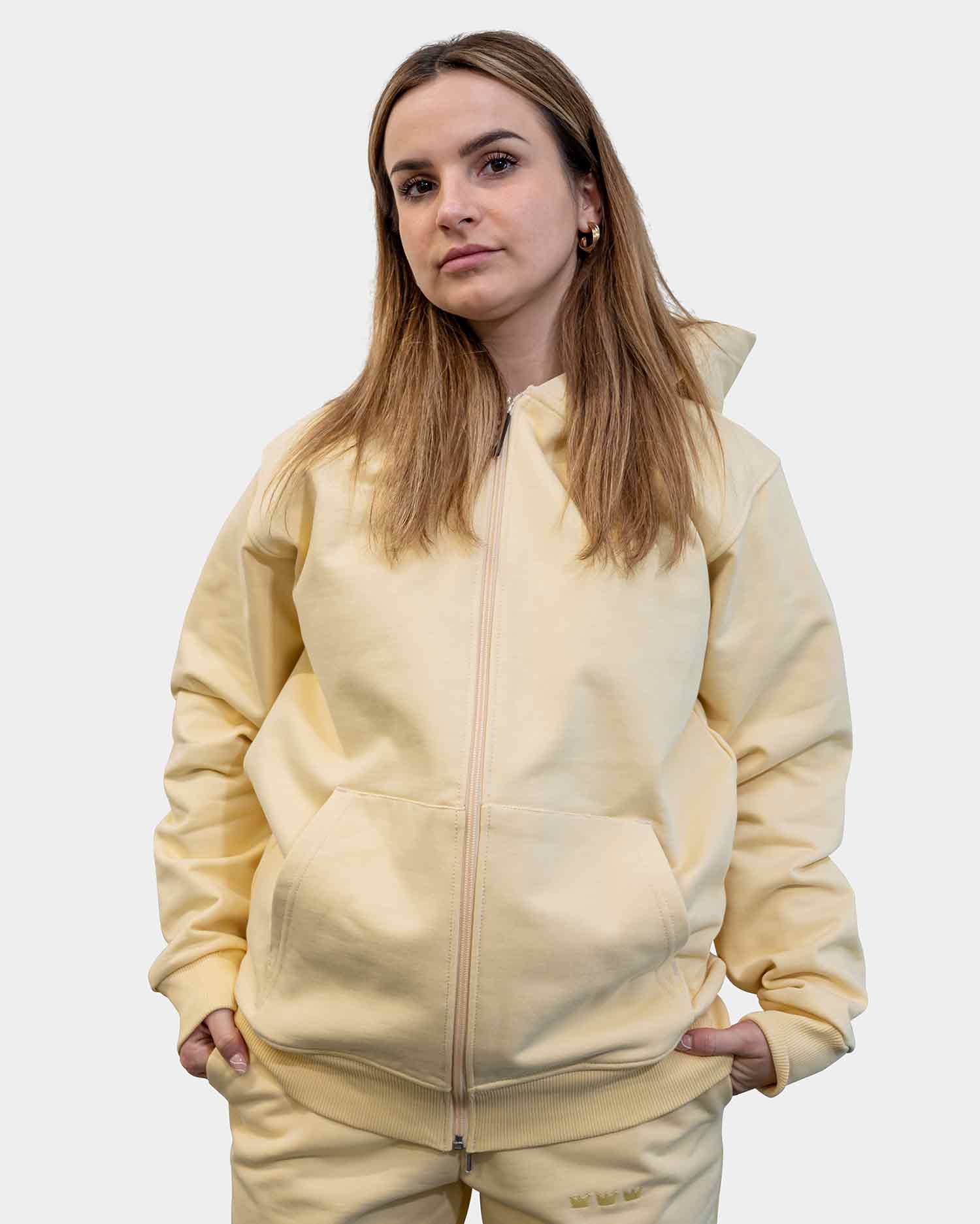 WILLIAM Zip Hoodie Pastell Yellow