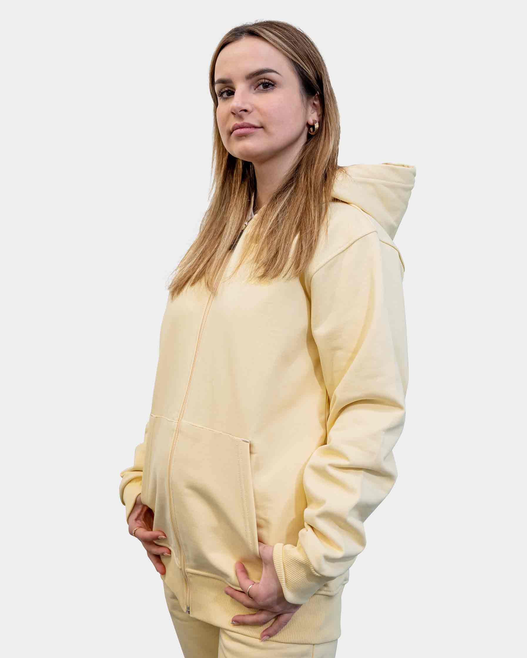 WILLIAM Zip Hoodie Pastell Yellow