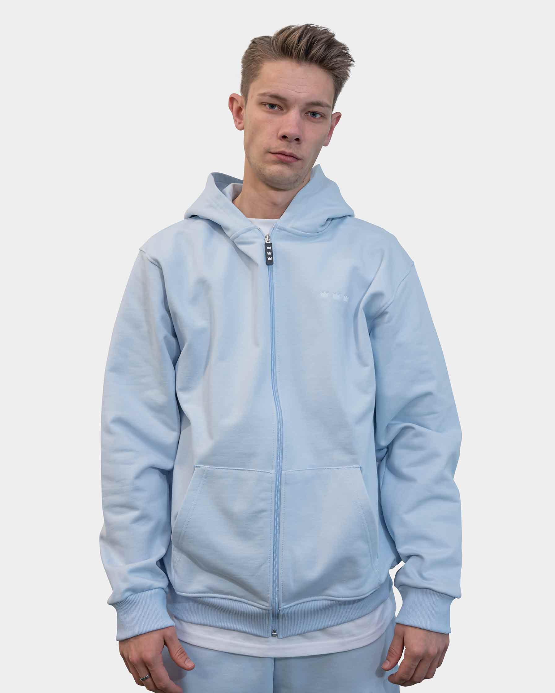 WILLIAM Zip Hoodie Pastell Blue