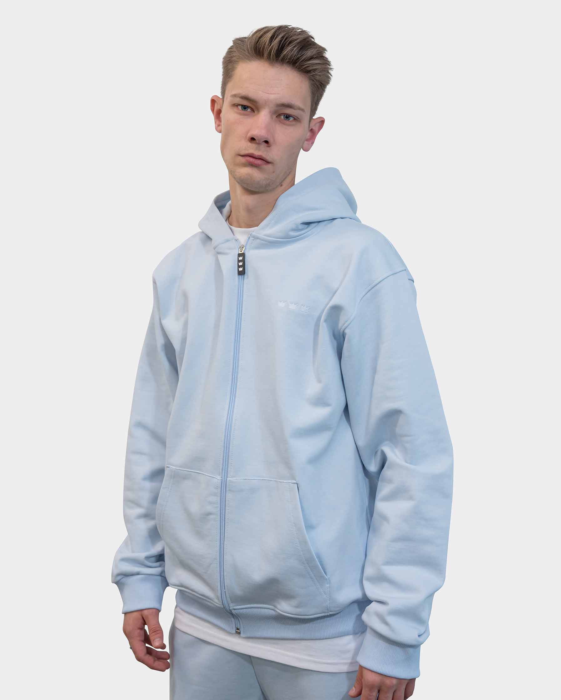 WILLIAM Zip Hoodie Pastell Blue